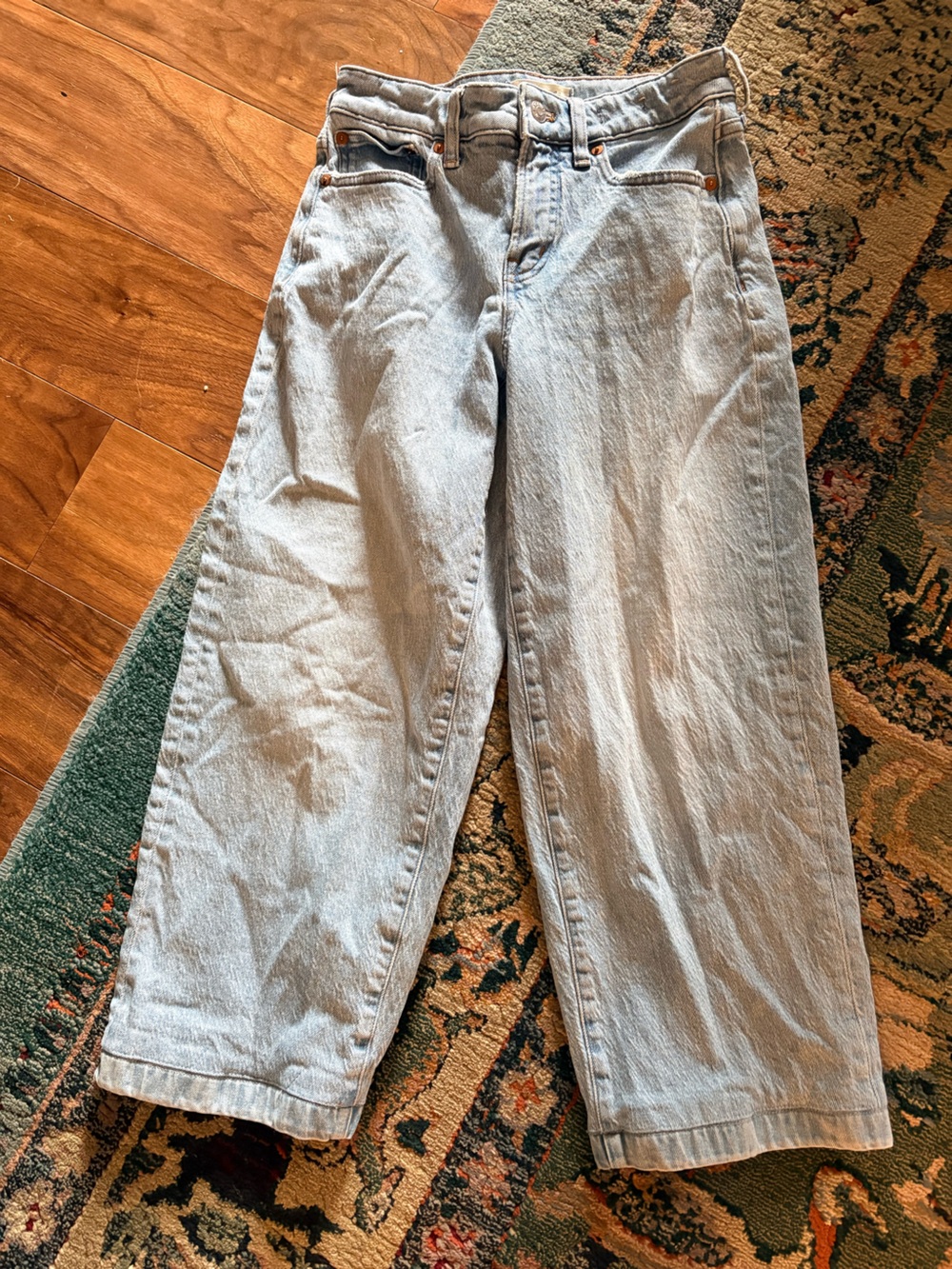 Madewell Curvy Perfect Wide Leg Crop Jeans - Picture 3 of 6